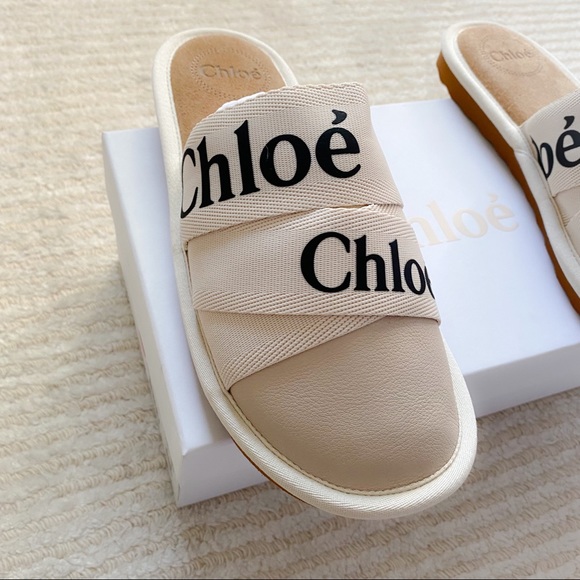 NWT Chloe Woody suede slippers size 10 - Picture 8 of 16